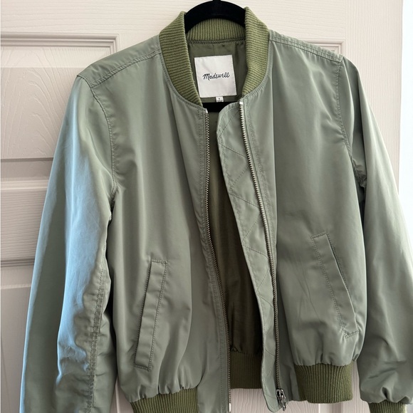 Madewell Green Bomber Jacket - Picture 2 of 6